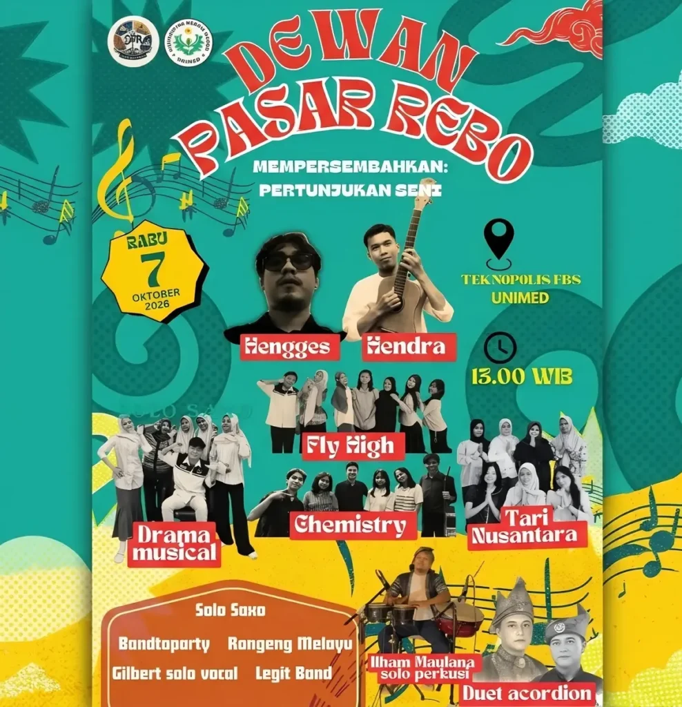 Dewan Pasar Rebo Hadirkan Pertunjukan Seni di Teknopolis FBS UNIMED jangannnn lupaaaaaa‼️‼️‼️